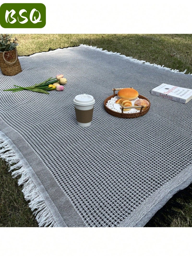 بي إس كيو بطانية نزهة كبيرة جدًا | للاستخدام الخارجي | مناسبة لـ ٣-٥ بالغين | التخييم | الحديقة | الحدائق، إلخ | هدية لطيفة ومبتكرة للأزواج | هدية لتسجيل الزفاف | مناسبة للتخييم | الحدائق | الشواطئ - Image 1